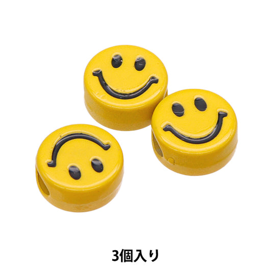 ビーズ 『ニコちゃんビーズ 直径約12mm 3個入り 1225』 MARCHENART メルヘンアート