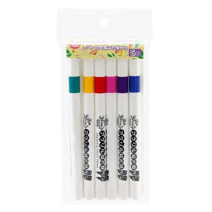 マーカーペン 『私のアート時間 アクリル絵の具ペン 6色セット ビビッド 10-5309』