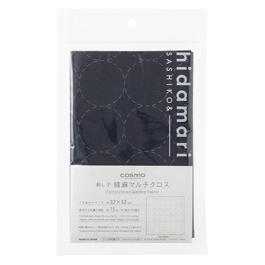 刺绣套件“ sashiko棉花亚麻圆形接头海军98905" Lecien Lecien 宇宙