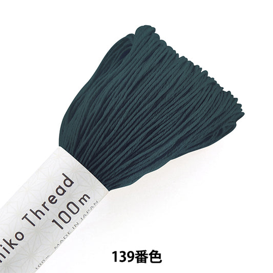 刺绣线“ sashiko螺纹100m固体颜色139” Olympus
