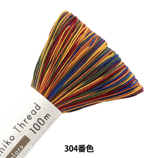 刺绣线“ sashiko螺纹100m 6colors color 304” Olympus