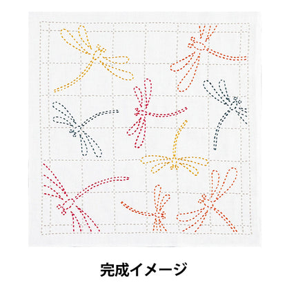 刺绣套件“ Sashiko Kit Akane Dragonfly White SK489" Olympus