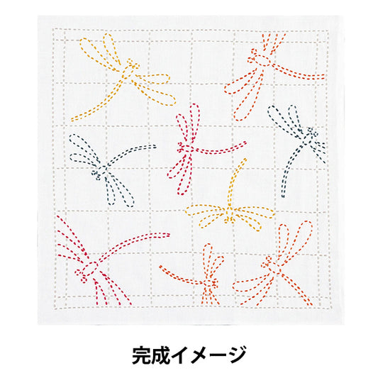 刺绣套件“ Sashiko Kit Akane Dragonfly White SK489" Olympus