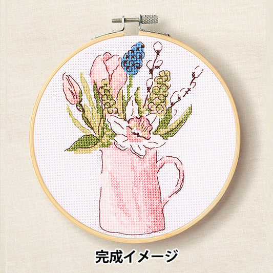 Embroidery kit "Designer Collection Spring Garden Jug BK413" DMC Diementsea