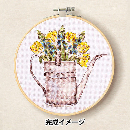 Embroidery kit "Designer Collection Sunshine Flower Water Reding Can BK414" DMC Diementsea