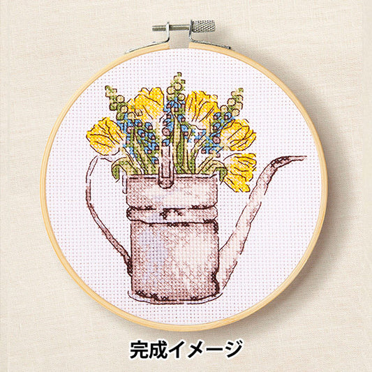 Embroidery kit "Designer Collection Sunshine Flower Water Reding Can BK414" DMC Diementsea