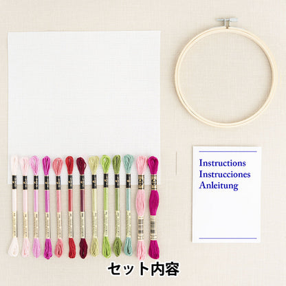 Embroidery kit "Designer Collection Pink Pionie BK1895" DMC Diementsea