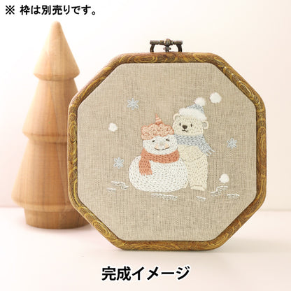 刺しゅうキット 『Chicchi しろくまさんと鬼雪だるまさん JPT101』 DMC ディーエムシー