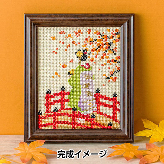 Embroidery Kit "Sparkling Japanese Seasons: Autumn Kyoto 522404" LECIEN Lecien cosmo