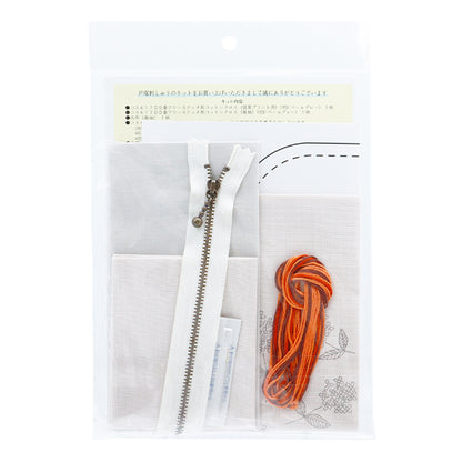 Embroidery kit "Hoshi Akari's embroidery notebook round pouch Honoka 562" Totsuka Sashimi