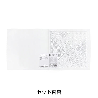 刺绣布 “萨希科花毛巾布包，图案，镶木木，白色，H-1143" Olympus