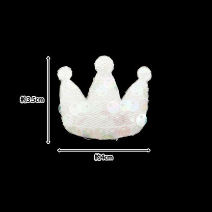 Craft parts "FangirlingDecoration parts Sequin Crown White 10-5496"