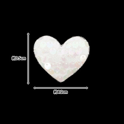 Craft parts "FangirlingDecoration parts Sequin Heart White 10-5500"