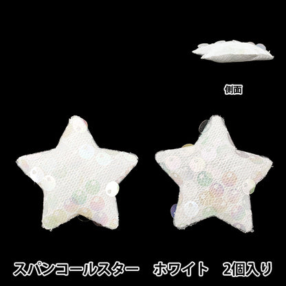 Craft parts "FangirlingDecoration Parts Sequin Star White 10-5504"