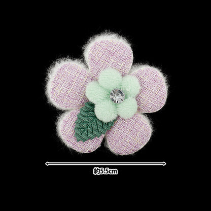 手工艺零件“支持活動装饰零件 粗花呢 花紫色10-5519"
