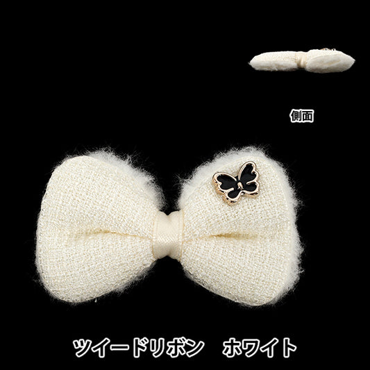 手工艺零件“支持活動装饰零件 粗花呢 絲帶 白色10-5522"