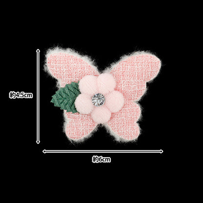 手工艺零件“支持活動装饰零件 粗花呢 蝴蝶粉红色10-5532"