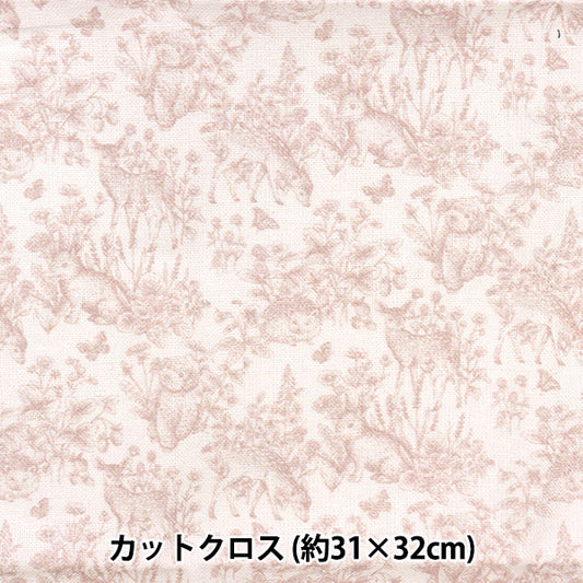 生地 『ミニカットクロス ガーデン ピンク 約31cm×32cm NRF-01MC』 KIYOHARA 清原