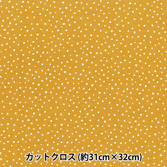 生地 『ドットミニカットクロス イエロー 約31cm×32cm LCDF-02MC-Y』 KIYOHARA 清原