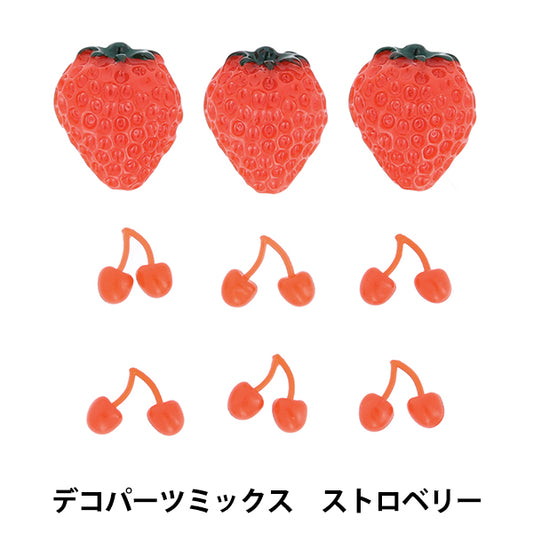 Craft Parts "Deco Parts Mix Strawberry DW-26" KIYOHARA