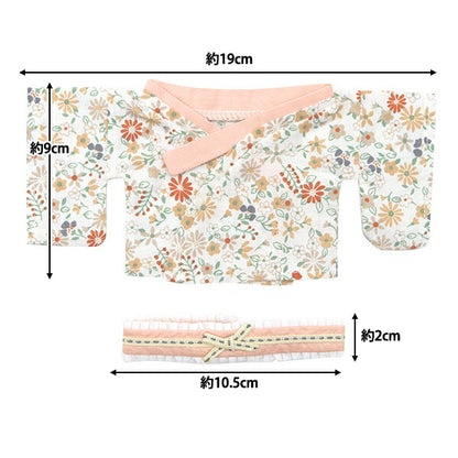 Plush toy clothes "Kimono flower pattern pink L size MPA-20B"