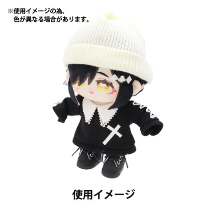 Plush toy clothes "Knit hat for dolls White DKC01-WH"