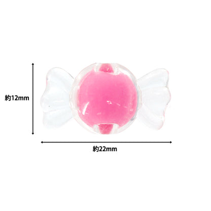 パックビーズ 『アクリルビーズ キャンディ ミックス 約20個入り A5037』
