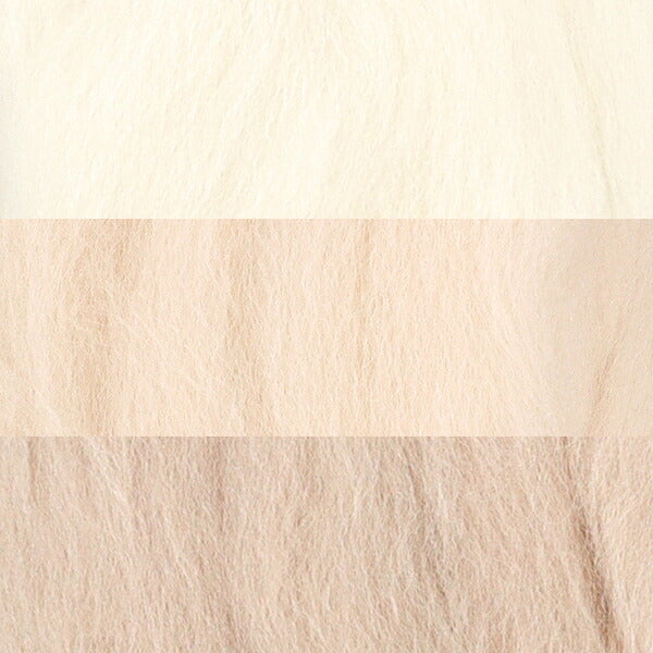 Needle felting "Felt made, approximately 5g x 3 colors, white"