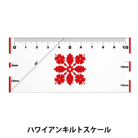 しるし付け 『ハワイアンキルトスケール 赤いハイビスカス 430968』 金亀糸業