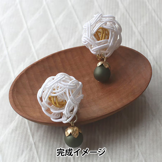 手工艺品套件“ Mizuhiki Kit Mizuhiki Girl's Camellia White PHC-122-2" 零件和平