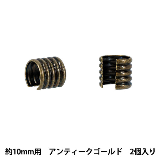 Handicraft parts "Pattern ring for 10mm, 2 pieces, Antique Gold JTMP-229"