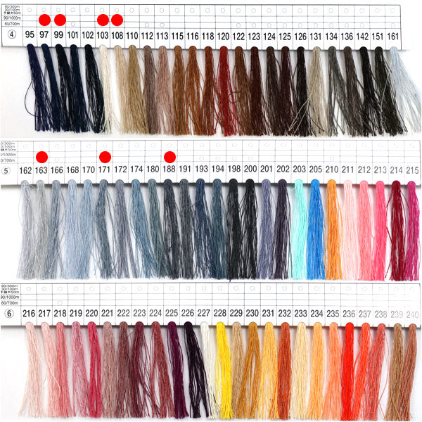 Sewing machine thread "Mancel Shappe Si Pan Normal Local Local #60 200m 37 Color" MANSELL Mansel