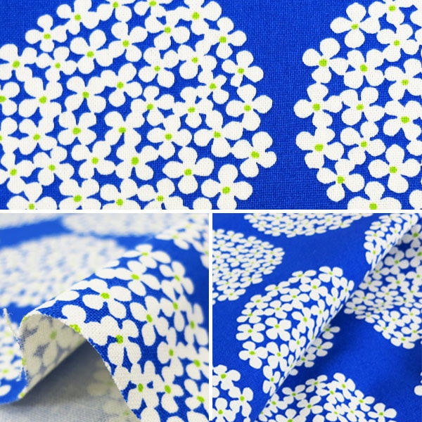 [From quantity 5] Fabric "Cotton Canvas Hydrangea Up5553 Usako Nuno" COTTON KOBAYASHI