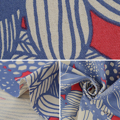 [From quantity 5] Fabric "Cotton hee canvas Artificial Flowers Red Up5678-C Uyakoko COTTON KOBAYASHI