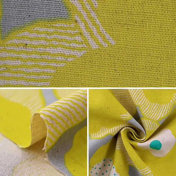 [From quantity 5] Fabric "Cotton hee canvas Poppy yellow UP5524-E" COTTON KOBAYASHI