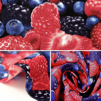 [From quantity 5] Fabric "Inkjet print berry" USA cotton