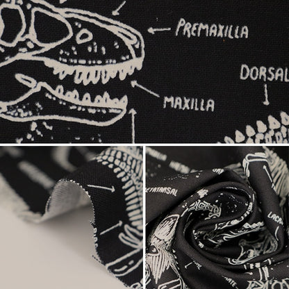 [From quantity 5] Fabric "Inkjet print Dino World" USA cotton