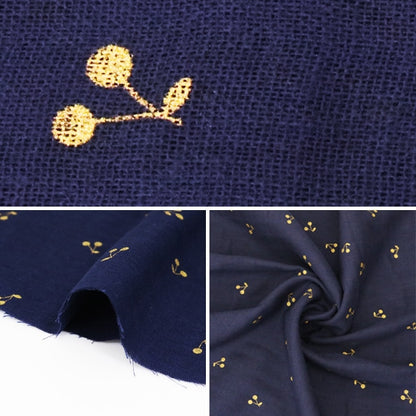 [From quantity 5] Fabric 『double gauze (Double gauze) Lamechy Navy KTS6525-H] COTTON KOBAYASHI
