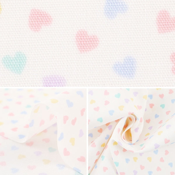 [From quantity 5] Fabric "Home Collection Pastel Heart White White Sheeting DH13097S-B]