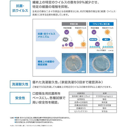 [來自數量5] 織物 “抗病毒功能纖維清潔®（Cleanzeex®）20s二斜寬112厘米，白色10901-1”