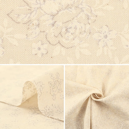 [From quantity 5] Fabric 『Scare Print Lucky Print Small Flower Pattern Kinari x White KW-3115-12A]