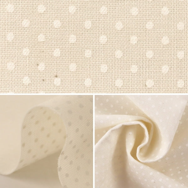 [From quantity 5] Fabric 『Sheeting Lacker print Polka dots Generation (dregs left) x White WD347-1B]