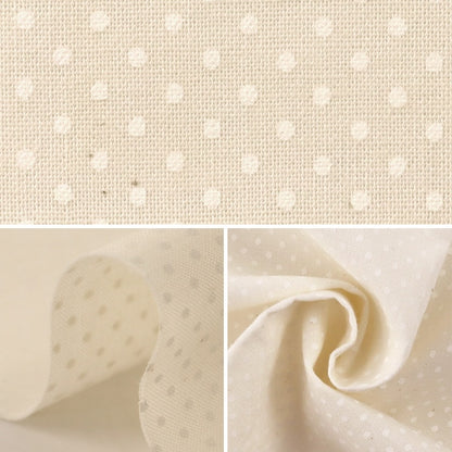 [From quantity 5] Fabric 『Sheeting Lacker print Polka dots Generation (dregs left) x White WD347-1B]