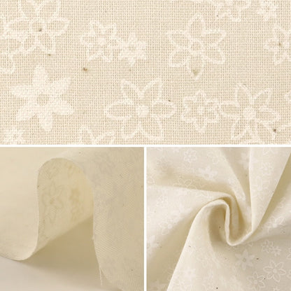 [From quantity 5] Fabric 『Sheeting Lucky print small floral pattern generation (remaining dregs) x White WD347-2B]