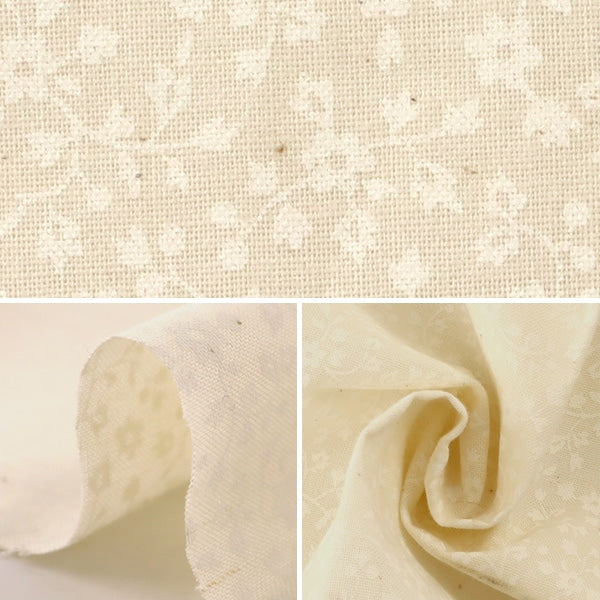 [From quantity 5] Fabric 『Sheeting Lucky print small floral pattern generation (left scum) x White WD347-5B]