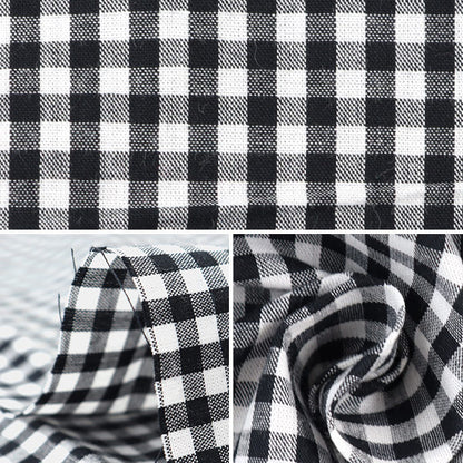 [From quantity 5] Fabric "Dyeing Gingham Naka Black Co-Gim-BK"