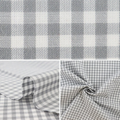 [From quantity 5] Fabric "Dyeing Gingham Middle Gray CO-GIM-GY"