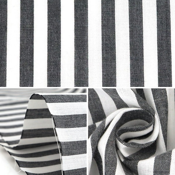 [From quantity 5] Fabric "Dyeing Stripe Daikoku Co-STL-BK"