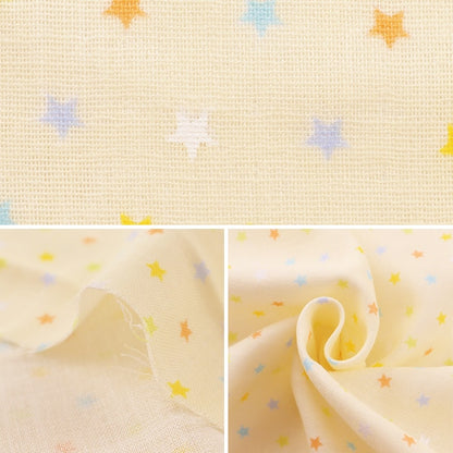 [From quantity 5] Fabric 『double gauze (Double gauze) Homy Collection Star pattern Yellow GH13044S-C]