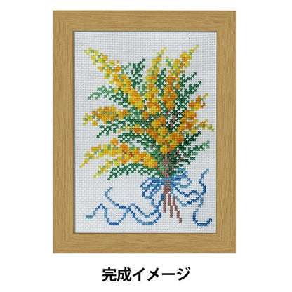 Embroidery kit "12 months flower frame February Mimosa Marie Catholine Collection 7507" Olympus